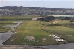 Final approach at Barnbougle Dunes Golf Links