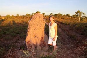 At least I'm nearly as tall as the termite mound ... nearly