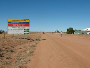 Mind the traffic. The Oodnadatta Track runs right through the middle of town.